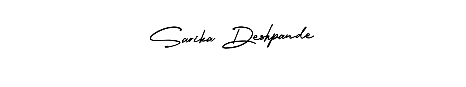 How to make Sarika Deshpande name signature. Use AmerikaSignatureDemo-Regular style for creating short signs online. This is the latest handwritten sign. Sarika Deshpande signature style 3 images and pictures png