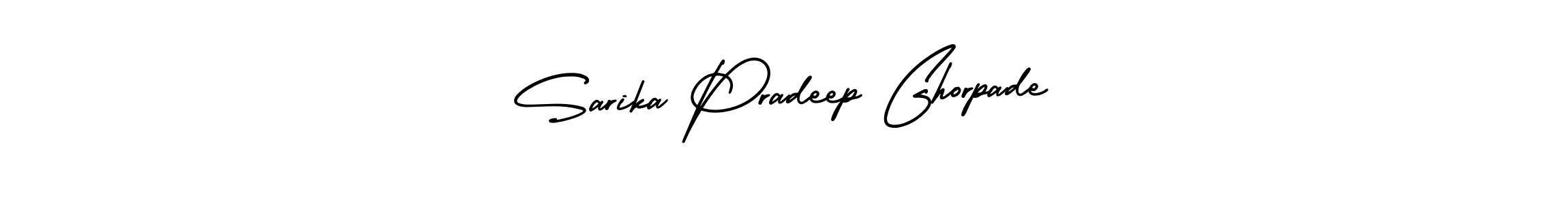 Make a beautiful signature design for name Sarika Pradeep Ghorpade. With this signature (AmerikaSignatureDemo-Regular) style, you can create a handwritten signature for free. Sarika Pradeep Ghorpade signature style 3 images and pictures png
