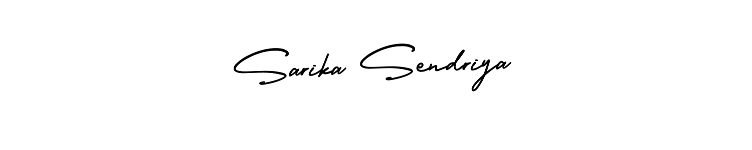 It looks lik you need a new signature style for name Sarika Sendriya. Design unique handwritten (AmerikaSignatureDemo-Regular) signature with our free signature maker in just a few clicks. Sarika Sendriya signature style 3 images and pictures png