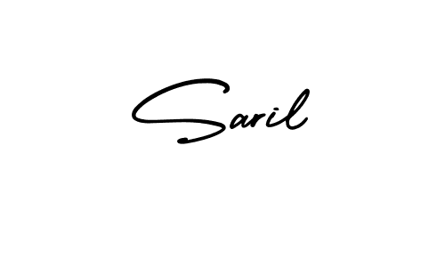 Use a signature maker to create a handwritten signature online. With this signature software, you can design (AmerikaSignatureDemo-Regular) your own signature for name Saril. Saril signature style 3 images and pictures png