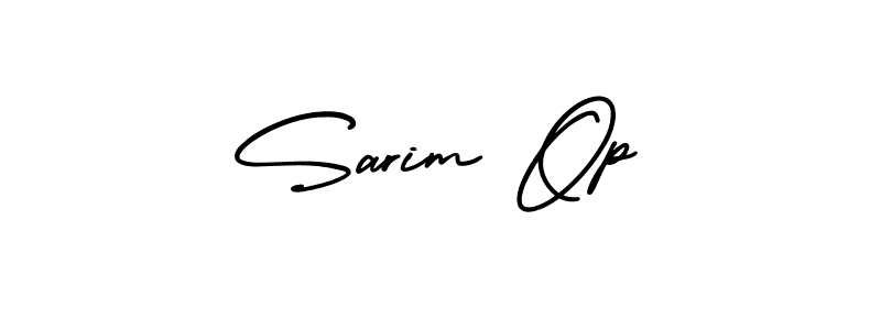 Check out images of Autograph of Sarim Op name. Actor Sarim Op Signature Style. AmerikaSignatureDemo-Regular is a professional sign style online. Sarim Op signature style 3 images and pictures png
