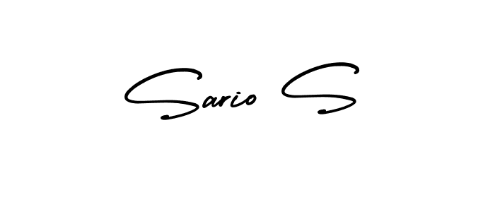 if you are searching for the best signature style for your name Sario S. so please give up your signature search. here we have designed multiple signature styles  using AmerikaSignatureDemo-Regular. Sario S signature style 3 images and pictures png