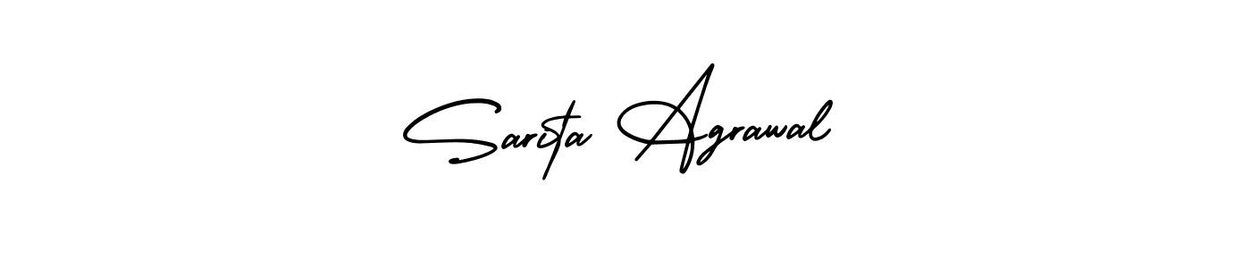 Make a beautiful signature design for name Sarita Agrawal. With this signature (AmerikaSignatureDemo-Regular) style, you can create a handwritten signature for free. Sarita Agrawal signature style 3 images and pictures png