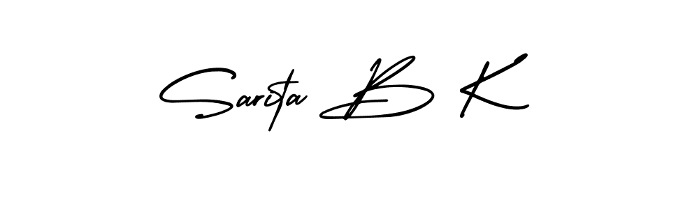 Make a short Sarita B K signature style. Manage your documents anywhere anytime using AmerikaSignatureDemo-Regular. Create and add eSignatures, submit forms, share and send files easily. Sarita B K signature style 3 images and pictures png