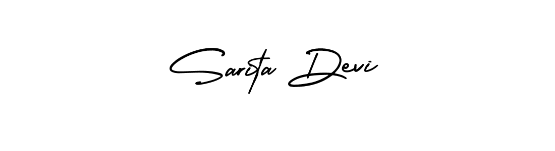 You should practise on your own different ways (AmerikaSignatureDemo-Regular) to write your name (Sarita Devi) in signature. don't let someone else do it for you. Sarita Devi signature style 3 images and pictures png