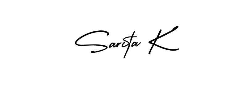 Design your own signature with our free online signature maker. With this signature software, you can create a handwritten (AmerikaSignatureDemo-Regular) signature for name Sarita K. Sarita K signature style 3 images and pictures png