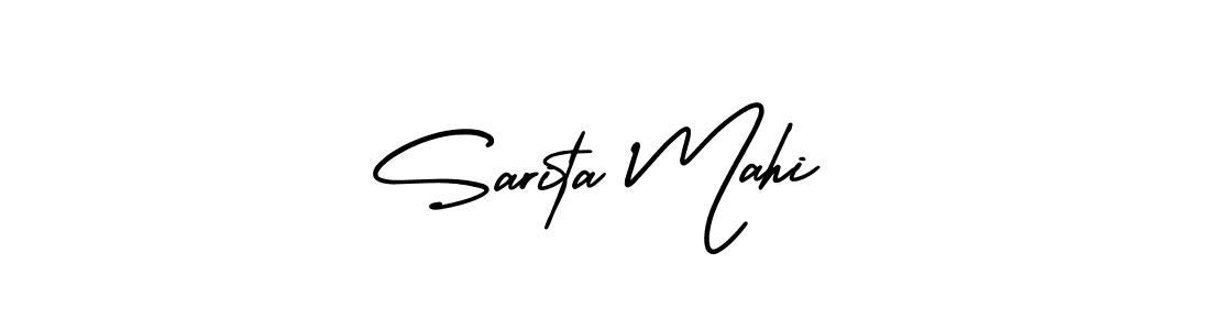 Make a beautiful signature design for name Sarita Mahi. With this signature (AmerikaSignatureDemo-Regular) style, you can create a handwritten signature for free. Sarita Mahi signature style 3 images and pictures png