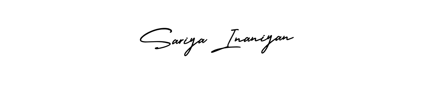 Check out images of Autograph of Sariya Inaniyan name. Actor Sariya Inaniyan Signature Style. AmerikaSignatureDemo-Regular is a professional sign style online. Sariya Inaniyan signature style 3 images and pictures png