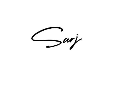 You should practise on your own different ways (AmerikaSignatureDemo-Regular) to write your name (Sarj) in signature. don't let someone else do it for you. Sarj signature style 3 images and pictures png