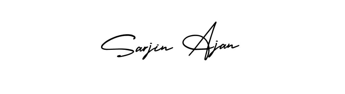 Also You can easily find your signature by using the search form. We will create Sarjin Ajan name handwritten signature images for you free of cost using AmerikaSignatureDemo-Regular sign style. Sarjin Ajan signature style 3 images and pictures png