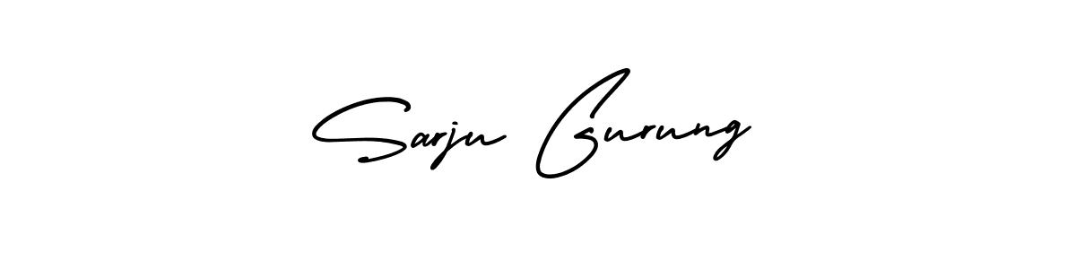 Also You can easily find your signature by using the search form. We will create Sarju Gurung name handwritten signature images for you free of cost using AmerikaSignatureDemo-Regular sign style. Sarju Gurung signature style 3 images and pictures png