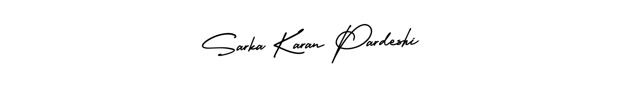 This is the best signature style for the Sarka Karan Pardeshi name. Also you like these signature font (AmerikaSignatureDemo-Regular). Mix name signature. Sarka Karan Pardeshi signature style 3 images and pictures png
