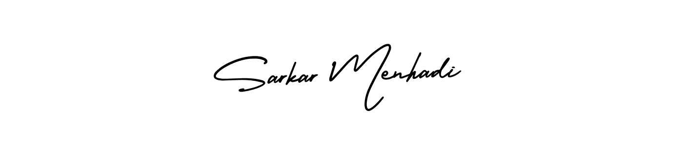 AmerikaSignatureDemo-Regular is a professional signature style that is perfect for those who want to add a touch of class to their signature. It is also a great choice for those who want to make their signature more unique. Get Sarkar Menhadi name to fancy signature for free. Sarkar Menhadi signature style 3 images and pictures png