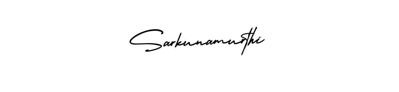 You should practise on your own different ways (AmerikaSignatureDemo-Regular) to write your name (Sarkunamurthi) in signature. don't let someone else do it for you. Sarkunamurthi signature style 3 images and pictures png