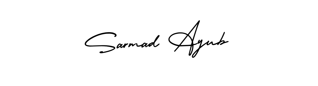 AmerikaSignatureDemo-Regular is a professional signature style that is perfect for those who want to add a touch of class to their signature. It is also a great choice for those who want to make their signature more unique. Get Sarmad Ayub name to fancy signature for free. Sarmad Ayub signature style 3 images and pictures png