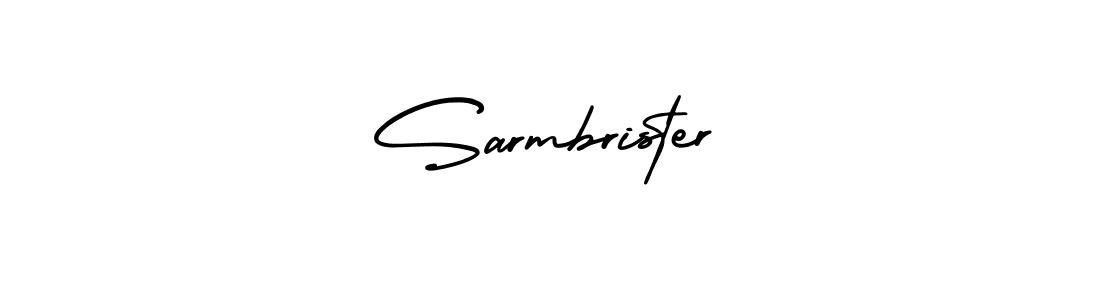 How to Draw Sarmbrister signature style? AmerikaSignatureDemo-Regular is a latest design signature styles for name Sarmbrister. Sarmbrister signature style 3 images and pictures png