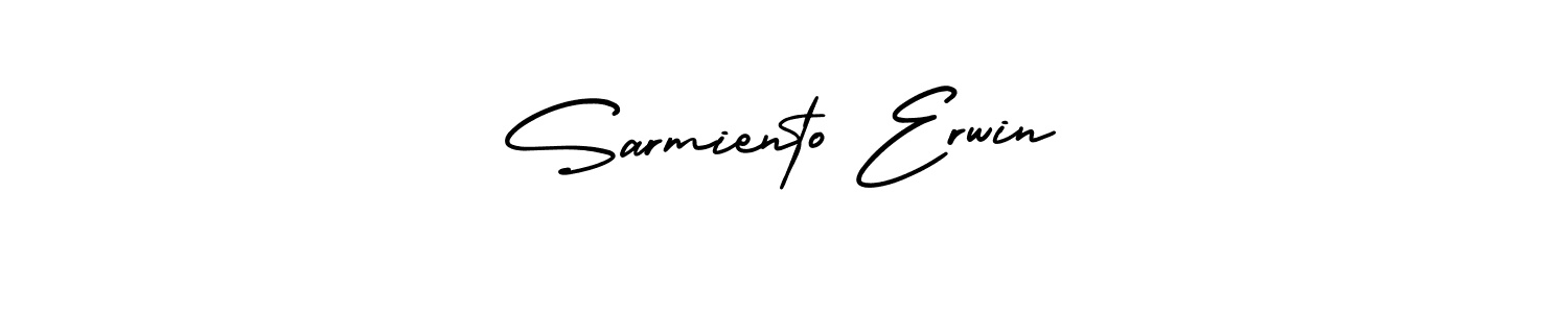 Use a signature maker to create a handwritten signature online. With this signature software, you can design (AmerikaSignatureDemo-Regular) your own signature for name Sarmiento Erwin. Sarmiento Erwin signature style 3 images and pictures png