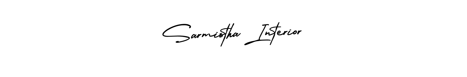 It looks lik you need a new signature style for name Sarmistha Interior. Design unique handwritten (AmerikaSignatureDemo-Regular) signature with our free signature maker in just a few clicks. Sarmistha Interior signature style 3 images and pictures png