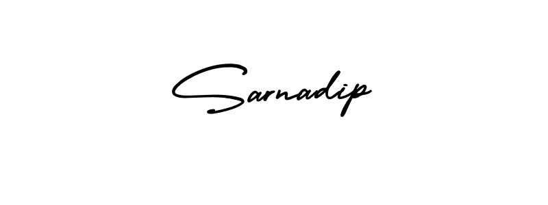 Create a beautiful signature design for name Sarnadip. With this signature (AmerikaSignatureDemo-Regular) fonts, you can make a handwritten signature for free. Sarnadip signature style 3 images and pictures png