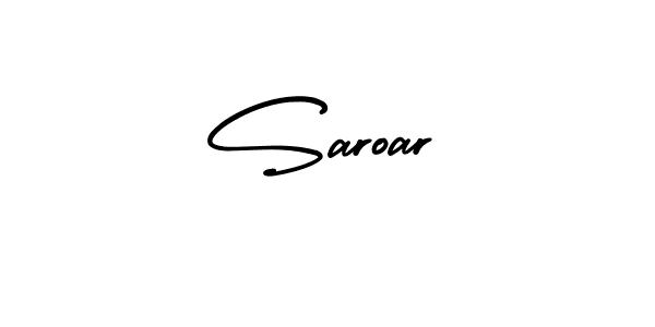 You should practise on your own different ways (AmerikaSignatureDemo-Regular) to write your name (Saroar) in signature. don't let someone else do it for you. Saroar signature style 3 images and pictures png