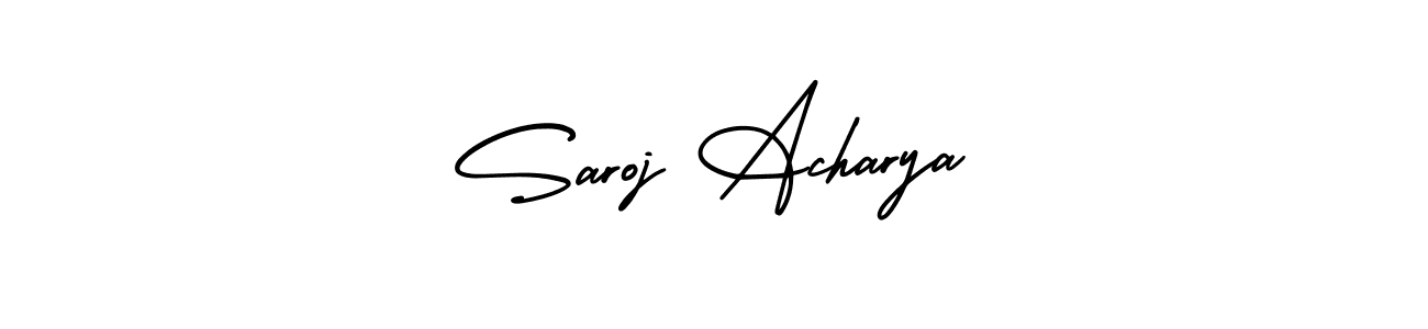 Design your own signature with our free online signature maker. With this signature software, you can create a handwritten (AmerikaSignatureDemo-Regular) signature for name Saroj Acharya. Saroj Acharya signature style 3 images and pictures png