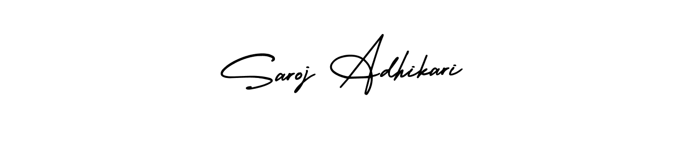 Create a beautiful signature design for name Saroj Adhikari. With this signature (AmerikaSignatureDemo-Regular) fonts, you can make a handwritten signature for free. Saroj Adhikari signature style 3 images and pictures png