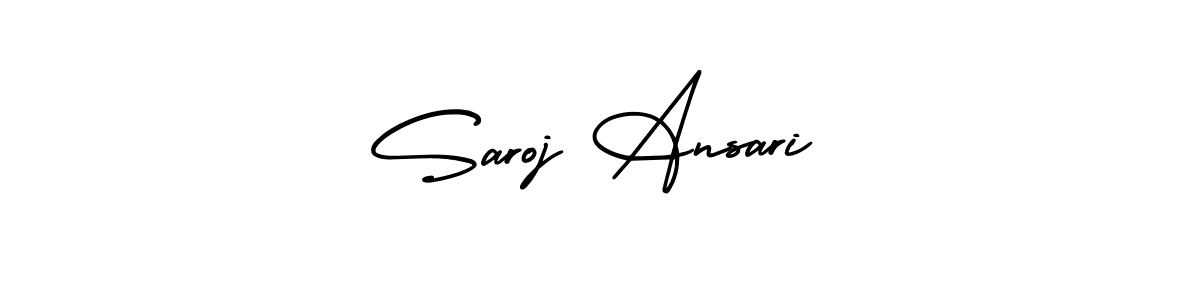 Use a signature maker to create a handwritten signature online. With this signature software, you can design (AmerikaSignatureDemo-Regular) your own signature for name Saroj Ansari. Saroj Ansari signature style 3 images and pictures png