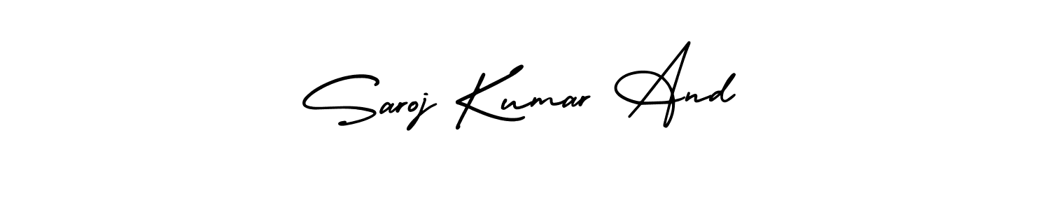 Create a beautiful signature design for name Saroj Kumar And. With this signature (AmerikaSignatureDemo-Regular) fonts, you can make a handwritten signature for free. Saroj Kumar And signature style 3 images and pictures png