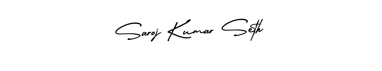 Design your own signature with our free online signature maker. With this signature software, you can create a handwritten (AmerikaSignatureDemo-Regular) signature for name Saroj Kumar Seth. Saroj Kumar Seth signature style 3 images and pictures png