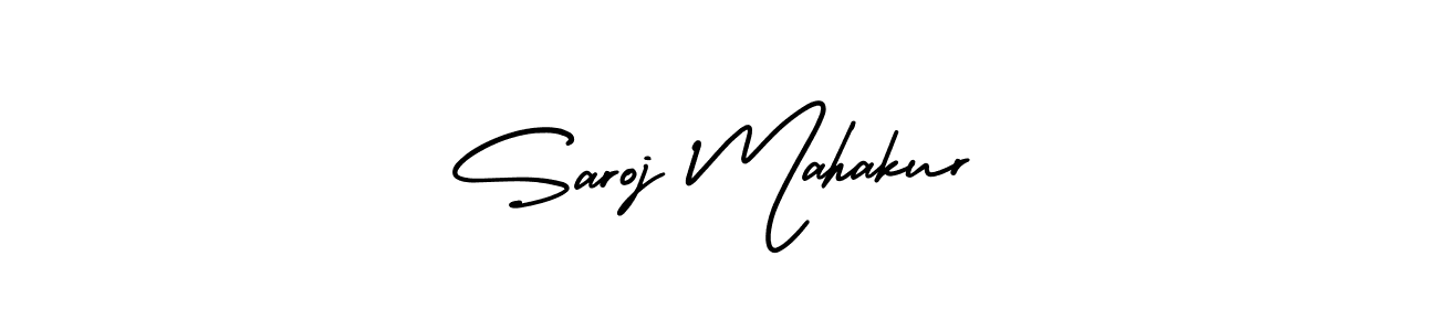 Use a signature maker to create a handwritten signature online. With this signature software, you can design (AmerikaSignatureDemo-Regular) your own signature for name Saroj Mahakur. Saroj Mahakur signature style 3 images and pictures png