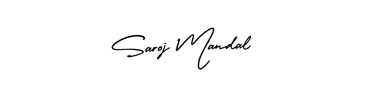 Design your own signature with our free online signature maker. With this signature software, you can create a handwritten (AmerikaSignatureDemo-Regular) signature for name Saroj Mandal. Saroj Mandal signature style 3 images and pictures png