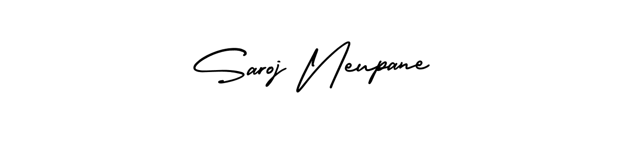 How to make Saroj Neupane name signature. Use AmerikaSignatureDemo-Regular style for creating short signs online. This is the latest handwritten sign. Saroj Neupane signature style 3 images and pictures png