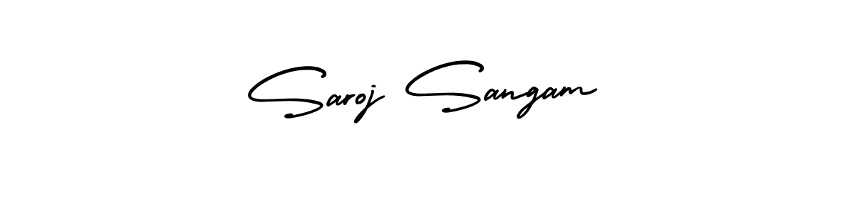 See photos of Saroj Sangam official signature by Spectra . Check more albums & portfolios. Read reviews & check more about AmerikaSignatureDemo-Regular font. Saroj Sangam signature style 3 images and pictures png