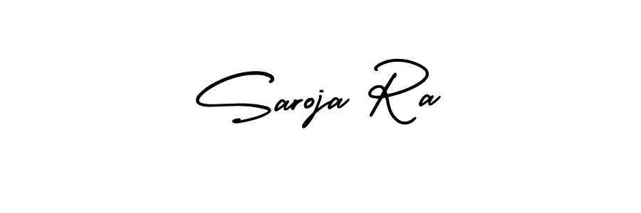 Create a beautiful signature design for name Saroja Ra. With this signature (AmerikaSignatureDemo-Regular) fonts, you can make a handwritten signature for free. Saroja Ra signature style 3 images and pictures png