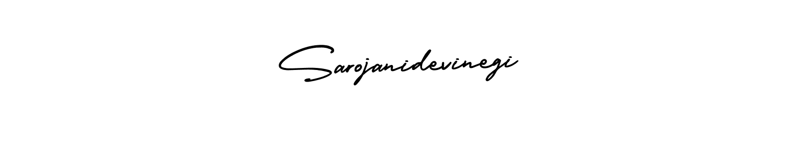 The best way (AmerikaSignatureDemo-Regular) to make a short signature is to pick only two or three words in your name. The name Sarojanidevinegi include a total of six letters. For converting this name. Sarojanidevinegi signature style 3 images and pictures png