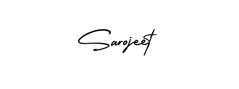 It looks lik you need a new signature style for name Sarojeet. Design unique handwritten (AmerikaSignatureDemo-Regular) signature with our free signature maker in just a few clicks. Sarojeet signature style 3 images and pictures png