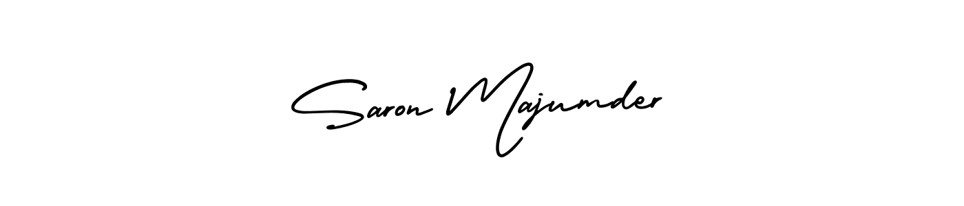 Also You can easily find your signature by using the search form. We will create Saron Majumder name handwritten signature images for you free of cost using AmerikaSignatureDemo-Regular sign style. Saron Majumder signature style 3 images and pictures png
