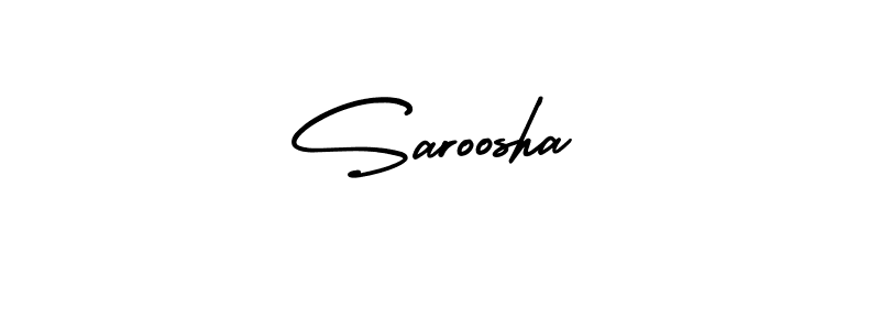 How to Draw Saroosha signature style? AmerikaSignatureDemo-Regular is a latest design signature styles for name Saroosha. Saroosha signature style 3 images and pictures png