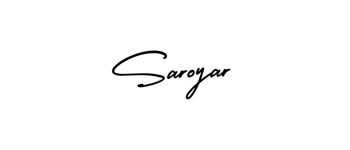 Make a beautiful signature design for name Saroyar. With this signature (AmerikaSignatureDemo-Regular) style, you can create a handwritten signature for free. Saroyar signature style 3 images and pictures png