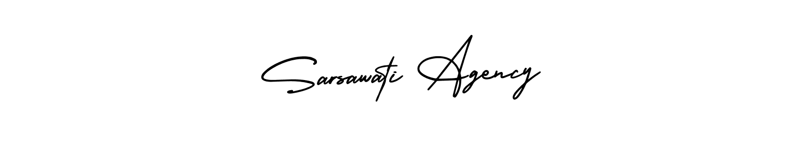 Make a short Sarsawati Agency signature style. Manage your documents anywhere anytime using AmerikaSignatureDemo-Regular. Create and add eSignatures, submit forms, share and send files easily. Sarsawati Agency signature style 3 images and pictures png