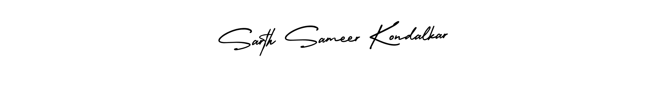 Check out images of Autograph of Sarth Sameer Kondalkar name. Actor Sarth Sameer Kondalkar Signature Style. AmerikaSignatureDemo-Regular is a professional sign style online. Sarth Sameer Kondalkar signature style 3 images and pictures png