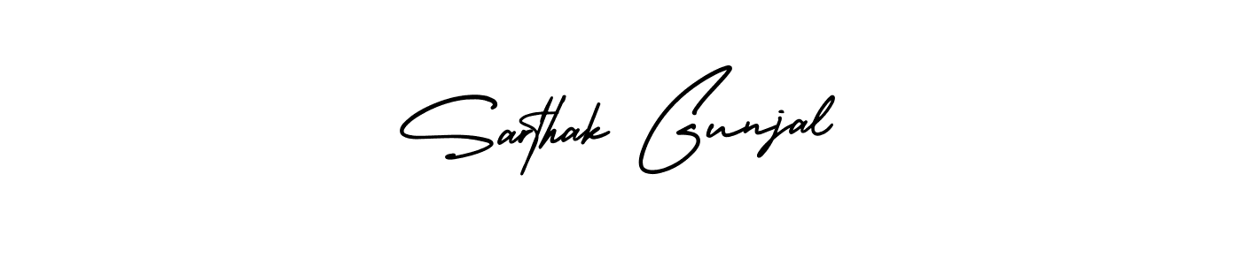 Best and Professional Signature Style for Sarthak Gunjal. AmerikaSignatureDemo-Regular Best Signature Style Collection. Sarthak Gunjal signature style 3 images and pictures png