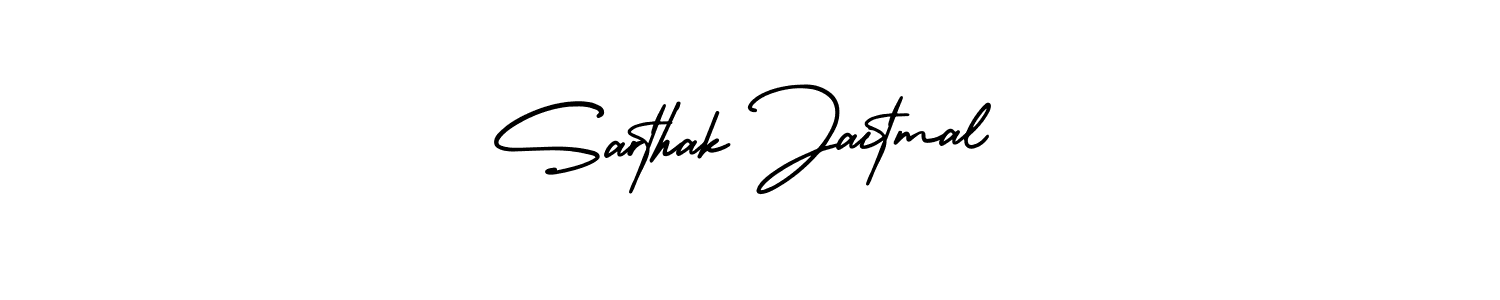 Create a beautiful signature design for name Sarthak Jaitmal. With this signature (AmerikaSignatureDemo-Regular) fonts, you can make a handwritten signature for free. Sarthak Jaitmal signature style 3 images and pictures png