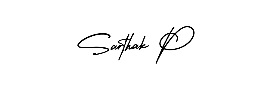 How to make Sarthak P signature? AmerikaSignatureDemo-Regular is a professional autograph style. Create handwritten signature for Sarthak P name. Sarthak P signature style 3 images and pictures png