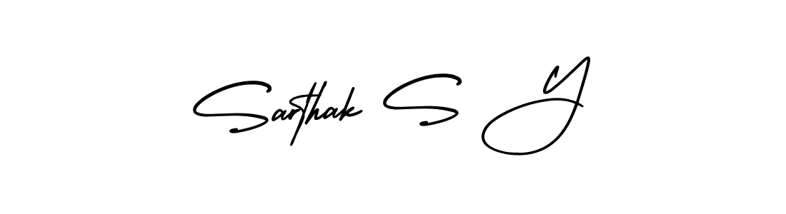 Make a beautiful signature design for name Sarthak S Y. Use this online signature maker to create a handwritten signature for free. Sarthak S Y signature style 3 images and pictures png