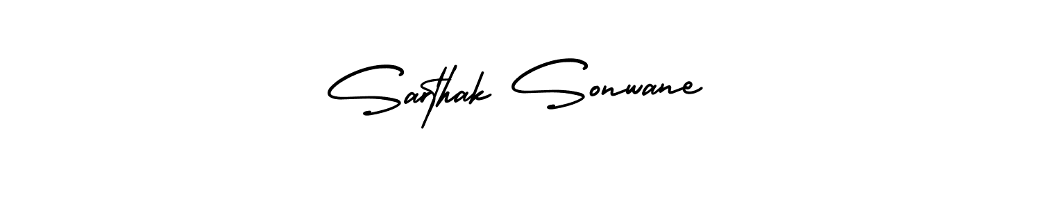 Sarthak Sonwane stylish signature style. Best Handwritten Sign (AmerikaSignatureDemo-Regular) for my name. Handwritten Signature Collection Ideas for my name Sarthak Sonwane. Sarthak Sonwane signature style 3 images and pictures png