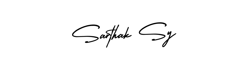 Create a beautiful signature design for name Sarthak Sy. With this signature (AmerikaSignatureDemo-Regular) fonts, you can make a handwritten signature for free. Sarthak Sy signature style 3 images and pictures png