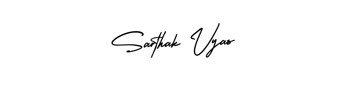 You should practise on your own different ways (AmerikaSignatureDemo-Regular) to write your name (Sarthak Vyas) in signature. don't let someone else do it for you. Sarthak Vyas signature style 3 images and pictures png