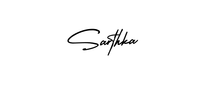It looks lik you need a new signature style for name Sarthka. Design unique handwritten (AmerikaSignatureDemo-Regular) signature with our free signature maker in just a few clicks. Sarthka signature style 3 images and pictures png