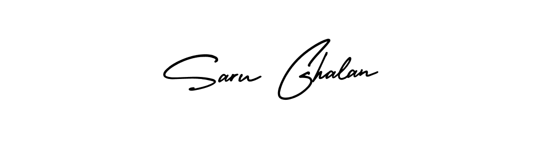 It looks lik you need a new signature style for name Saru Ghalan. Design unique handwritten (AmerikaSignatureDemo-Regular) signature with our free signature maker in just a few clicks. Saru Ghalan signature style 3 images and pictures png